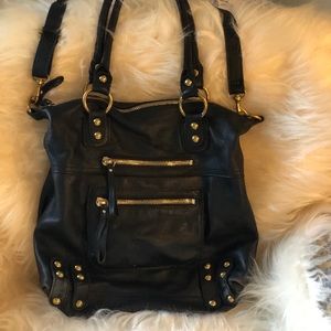 Linea pelle black satchel